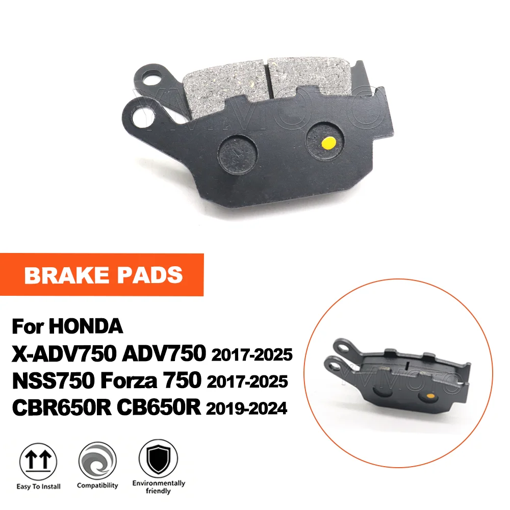 Fit For HONDA Forza 750 NSS750 CBR650R CB650R Motorcycle Rear Brake Pad X-ADV750 XADV750 X-ADV 750 2017-2025 2024 2023 2022 2021