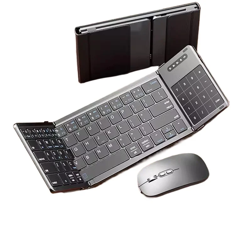 

Folding Bluetooth Wireless Keyboard Trackpad Laptop Tablet Phone Office Portable Mouse Set