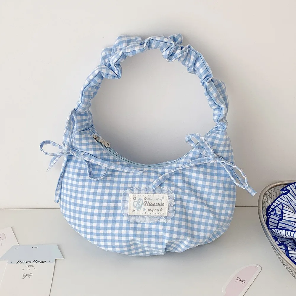 New Bow Decor Shoulder Bag Multifunctional Large Capacity Women Handbag Makeup Bag