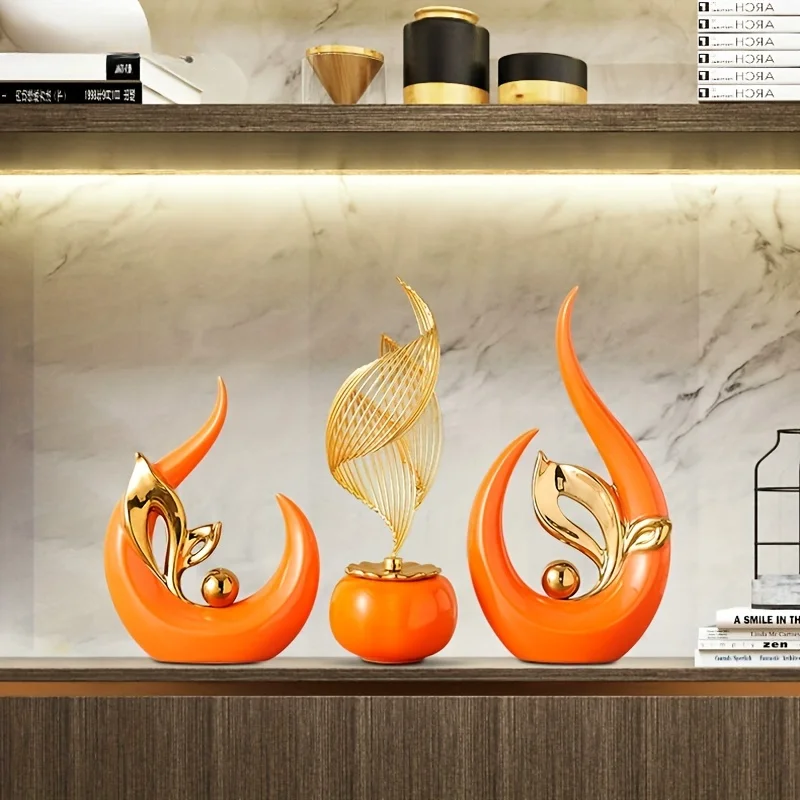 Creative Luxury Living Room Decoration Ceramic Statues Nordic Sculptures Office Desk Accessories Room Atmosphere Decoration
