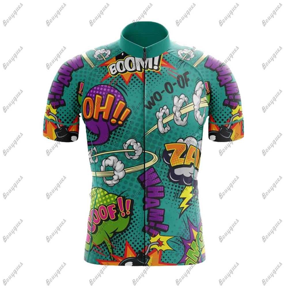 Comics Team Men Cycling Jersey MTB Maillot Bike Shirt Downhill Jersey High Quality Pro Team Tricota Mountain Bicycle Clothing