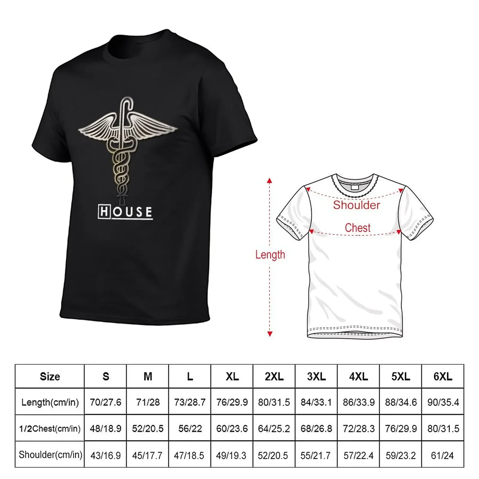 House M.D. - Snakes on a Cane T-Shirt summer clothes graphics kawaii clothes t shirts for men cotton