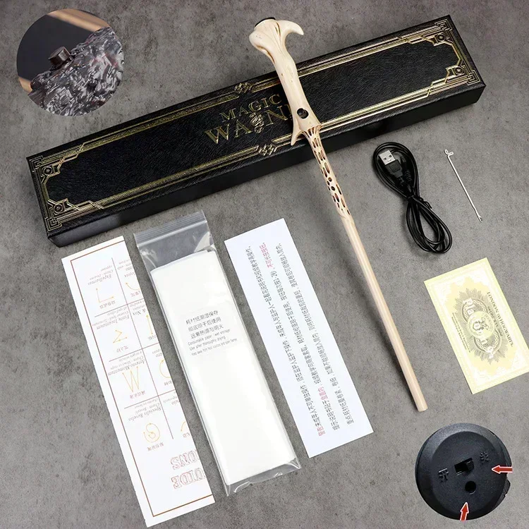 Vuurspuiten Magische Toverstaf Harry Potter Stijl Vlammenwerper Prop LED Verlichte Podium Cosplay Cadeau voor Halloween Kerstmis