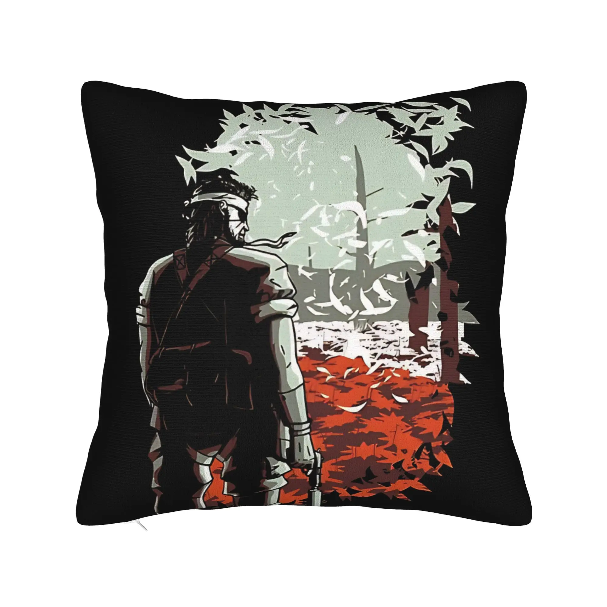 Pillow Cover Big Boss Metal Gear Solid  Fashion Pillow Case For Couch Sofa Bedroom Pillowcases