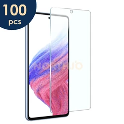 100Pcs Tempered Glass Film Clear Screen Protector For Samsung Galaxy A33 A53 A14 A34 A54 A15 A25 A35 A55 A06 A16 A26 A36 A56 5G