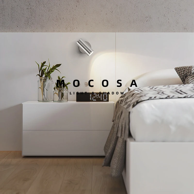 Lámparas de pared LED de estilo nórdico, lámparas de mesita de noche simples, luces de pared de lectura para dormitorio, Lámpara decorativa exquisita, ángulo de iluminación ajustable