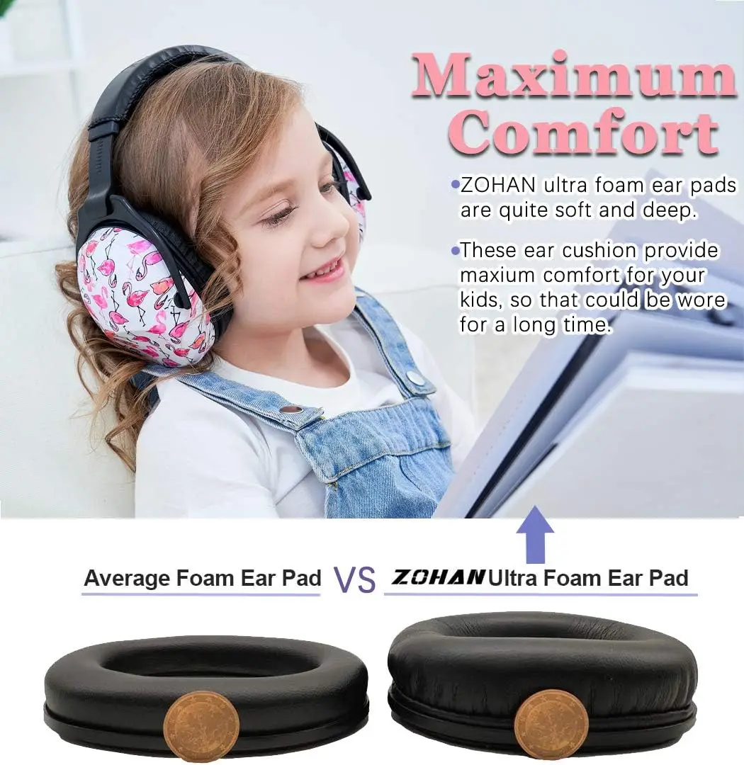 ZOHAN Ear Protection for Kids,Children Safety Hearing Protect EarMuffs,Noise Reduction for Teens Autism,ins style Ear Defenders