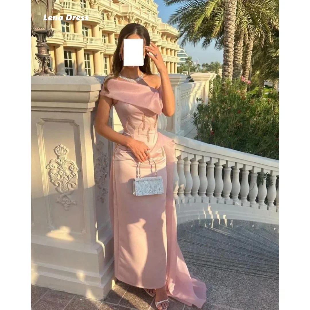 

JDY Custom Pink Ball Gown, Luxury Elegant Women's Long Party Dress, Formal Outfit for Cocktail & Evening Events