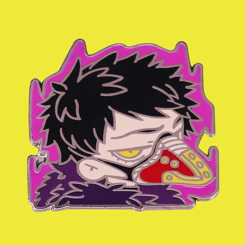 My Heros Academia Aizawa Shouta And Chisaki Kai Enamel Brooch Pin Denim Jacket Lapel Metal Pins Brooches Badges Exquisite Jewelr