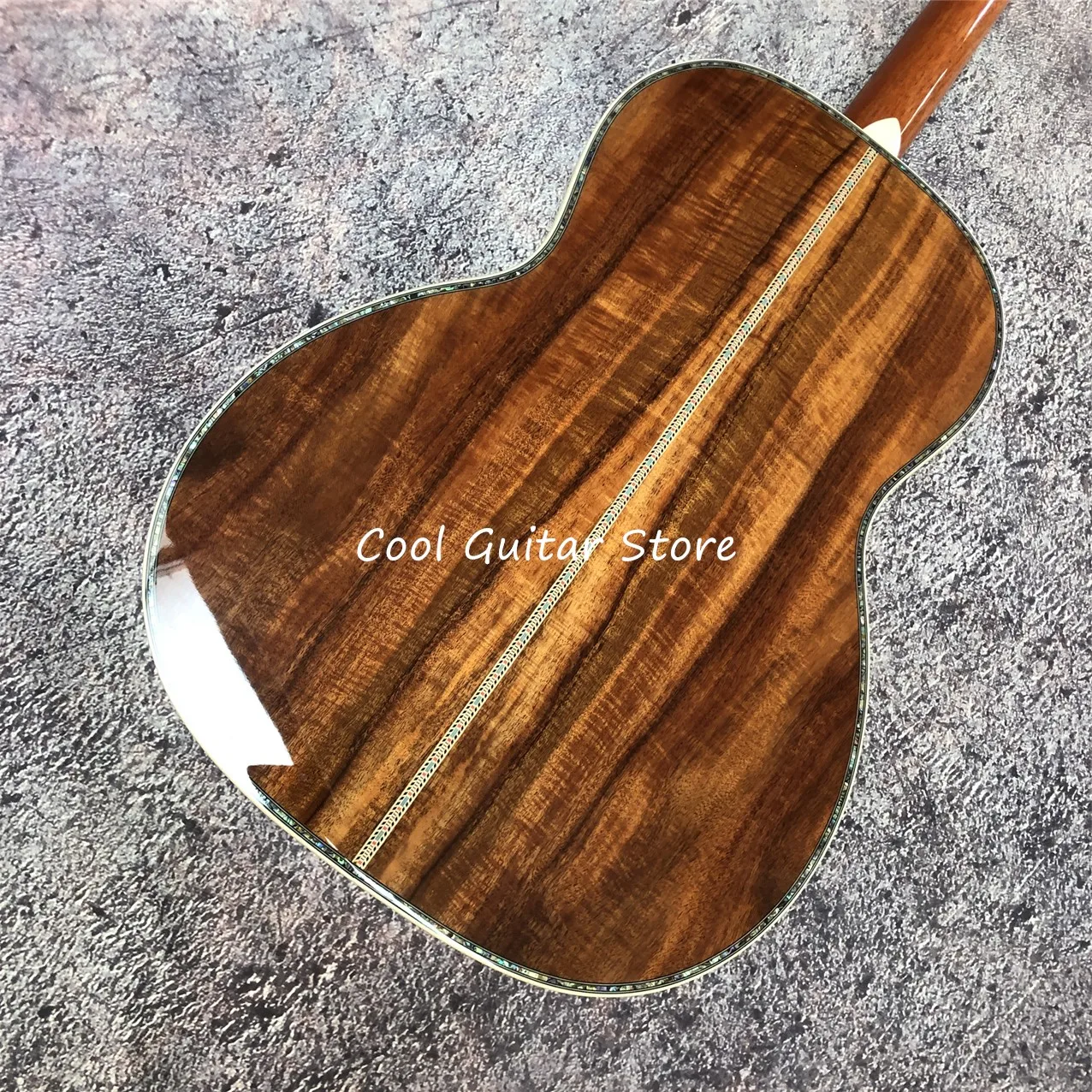 Koa Wood Acoustic Electric Guitar,100% Real Abalone, Solid Top,39 Inches, New, 00045 Model, 2023