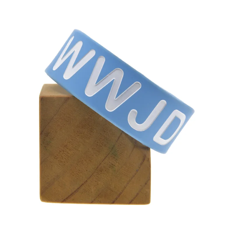 25 Pcs What Would Jesus Do Silicone Bracelet One Inch Wide WWJD Scripture Rubber Bangle