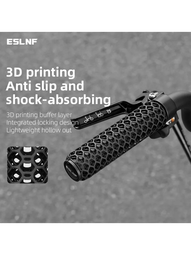 AliExpress NONE ESLNF 3D Printed Bicycle Handlebar Grips Honeycomb Mountain Bike Grip 3D Printed MTB Grips Ultralight Bicycle Handle