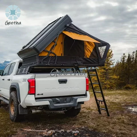 

Палатка на крышу автомобиля Xsu с жестким алюминиевым корпусом и основанием, на 4 человек, с боковым открытием, для внедорожников, для кемпинга на природе