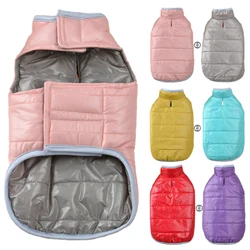 Reversible Winter Dog Down Jacket Waterproof Thicken Warm Pet Dog Clothes for Small Medium Dogs Cats Costume French Bulldog Coat