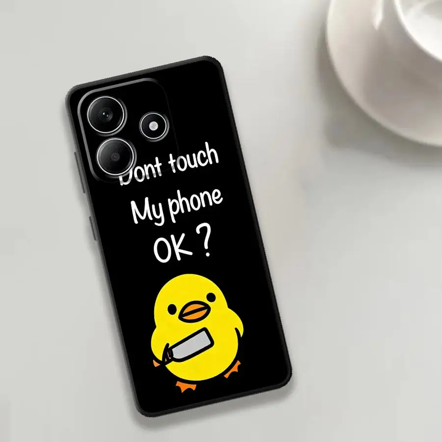 Capa de Telefone 'Não Toque no Meu Telefone' para Xiaomi Redmi Note 15 12 11 10 12C 13C 14C A4 K80 A5 13 14 Pro Plus 9 8 A7 Pro K40 A2
