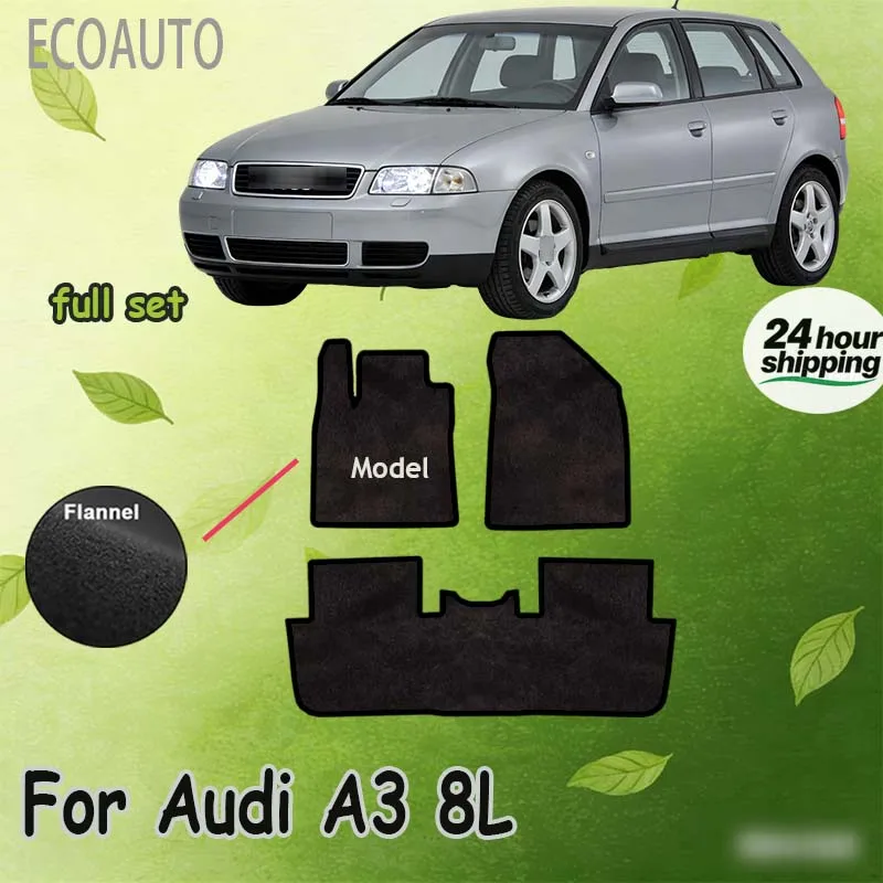 

Комплект велюровых ковриков для Audi A3 8L хэтчбек (1996-2001) - черные, защитные, премиум-класса, на заказ