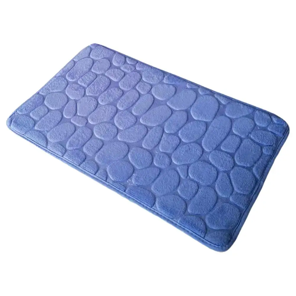 1pcs Foot Mat Anti-Slip Cobblestone Floor Mat For Household Bathroom Absorbs Water Reduces Slips And Falls O8W2