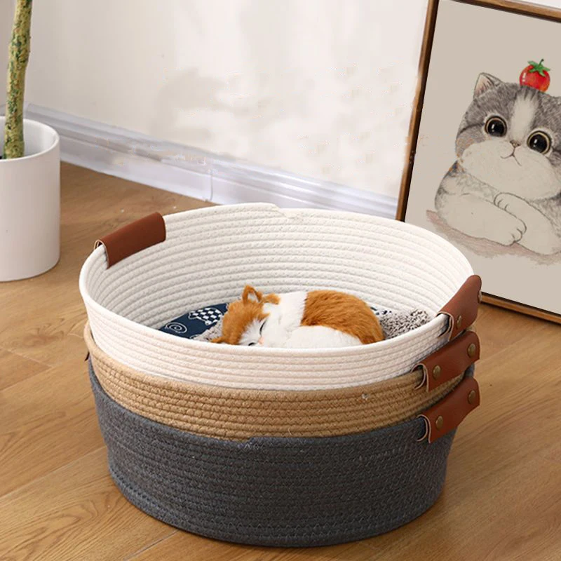 HeMu Cotton Woven Pet Litter Four Seasons Can Be Used Dog Kennel Winter Summer Can Be Removed And Washed Cat Litter Bamboo Mat