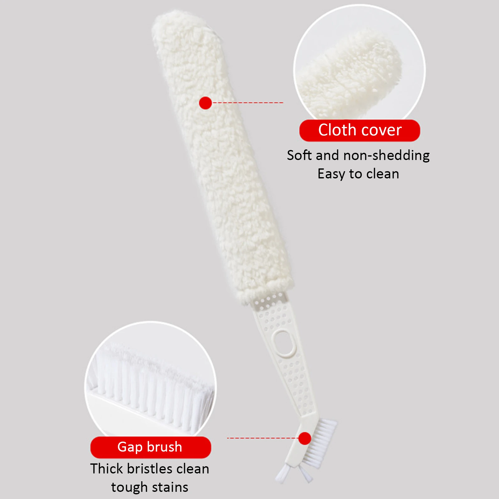 Air -conditioning Fan Gap Brush Can Replace The Double Head Soft Hair Cleaning Gap Brush Home Cleaning Tool Accessories