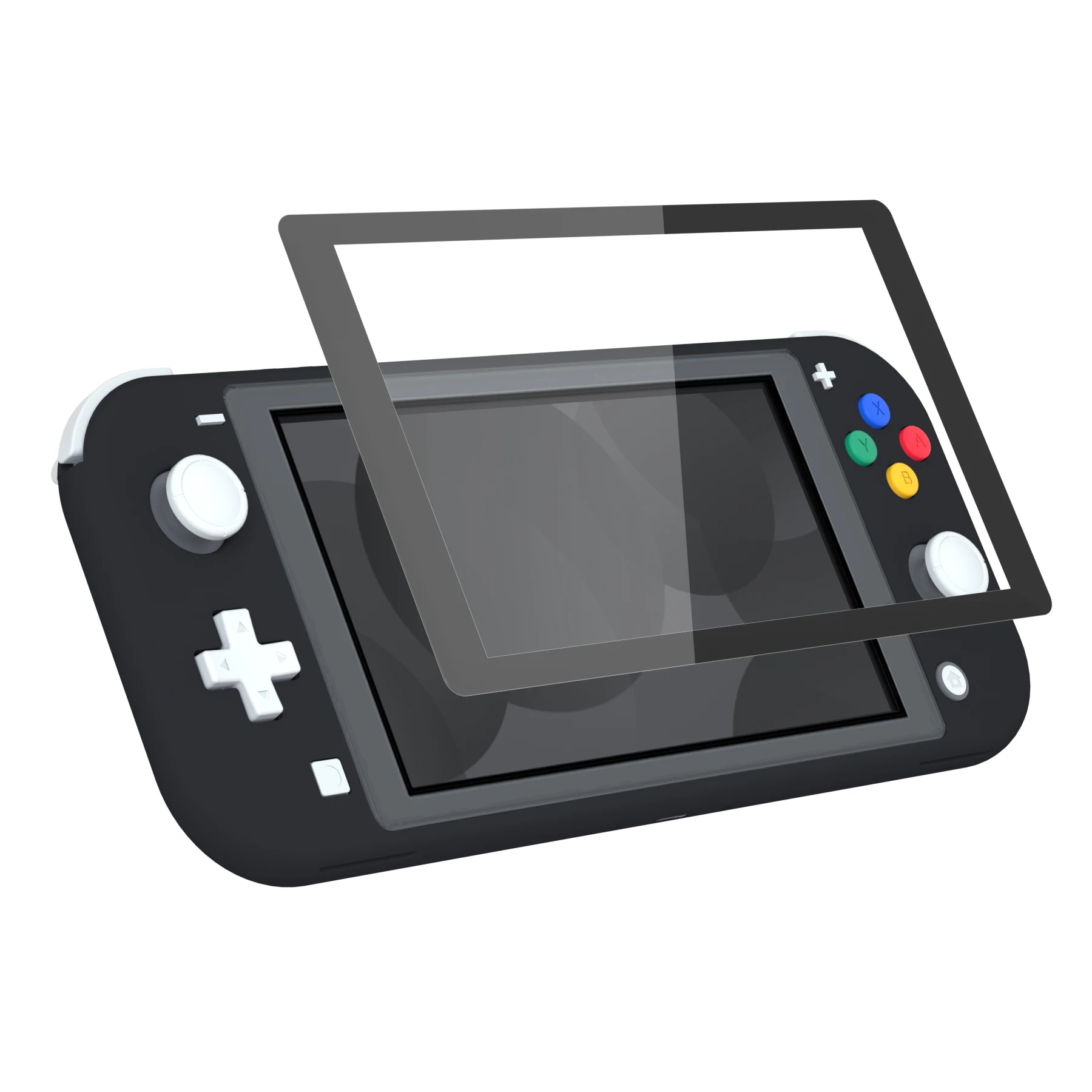 EXtremeRate Soft Touch Substituição Shell, Habitação Case, Capa com Protetor de Tela para NS Switch Lite-Preto, DIY