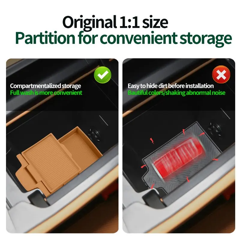 Picture 5: Layered Storage Box Fit For Center Console Armrest For Chery iCAR V27 2026 Interior Silicone Storage Box Decoration Accessories