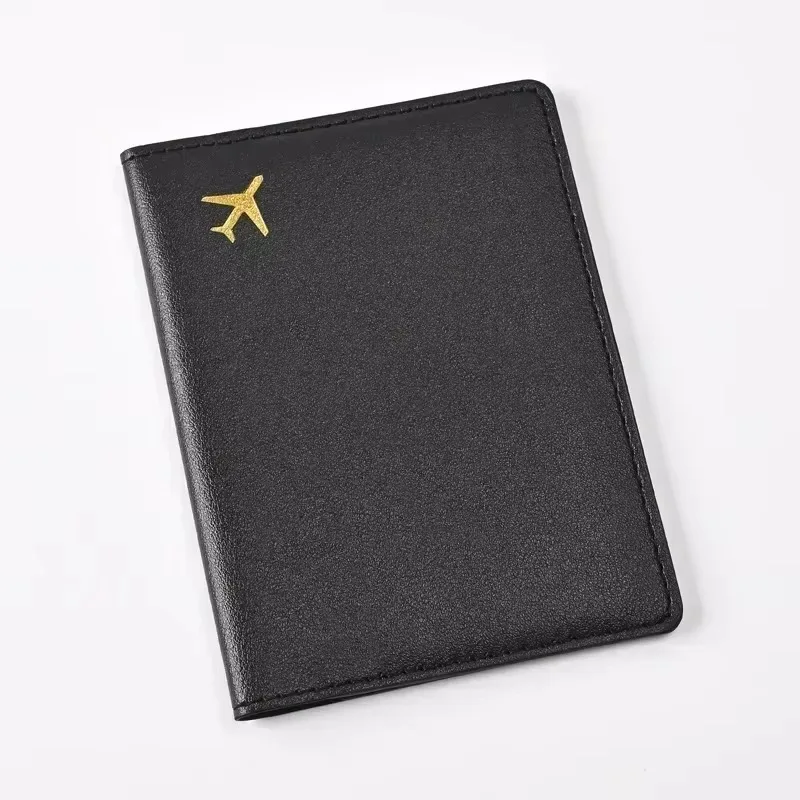 Passport Covers Travel Wallet Id Card Holder Fashion Airplane Print Passport Holder Women Men Passport Cover Flight Ticket Clip