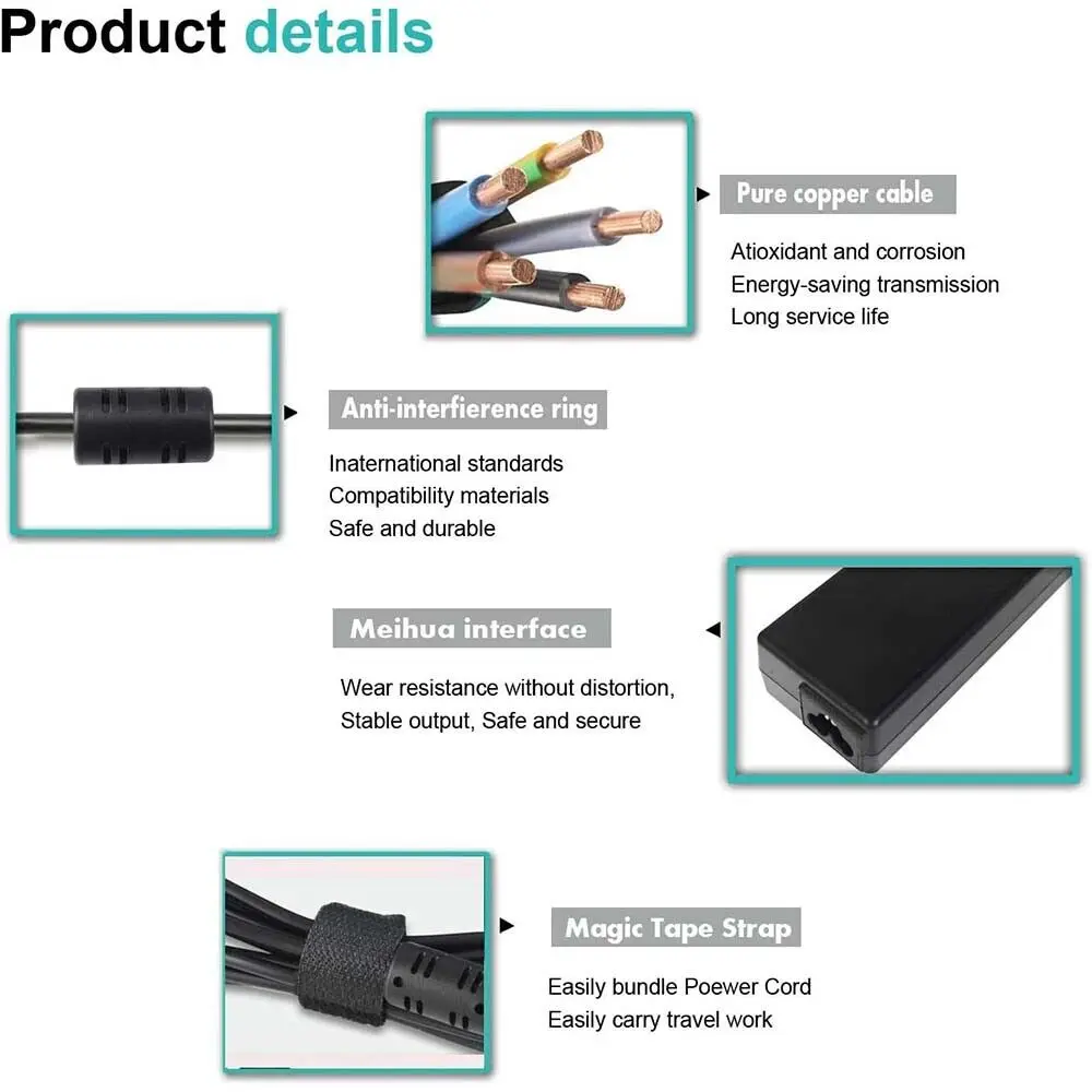 Nouveau 65W 19.5V Adaptateur secteur Chargeur pour ordinateur portable pour HP Pavilion SION 8NGW RMN TPN-Q188