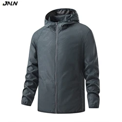 JNLN Hiking Jackets Men Women Waterproof Sun Protection Windbreaker Camping Climbing Outdoor Rain Coat Unisex Portable Clothes