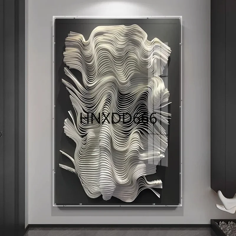 Modern handmade three-dimensional 3D decorative painting living room entrance hanging painting