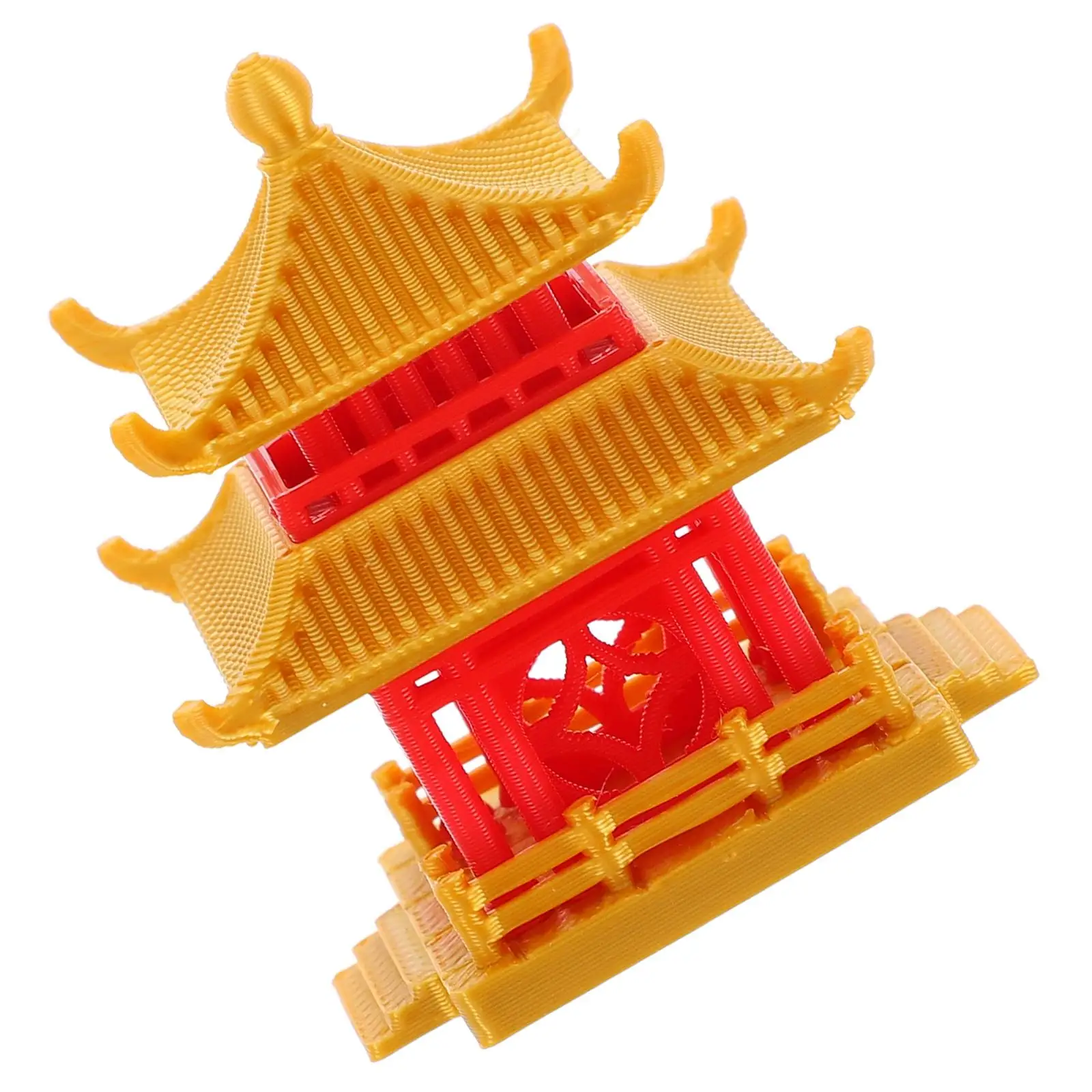 

1 Mini Ancient Pavilion Ornaments Plastic Decorations for Fish Tank Landscaping Bonsai Tabletop Garden Sculptures Architecture