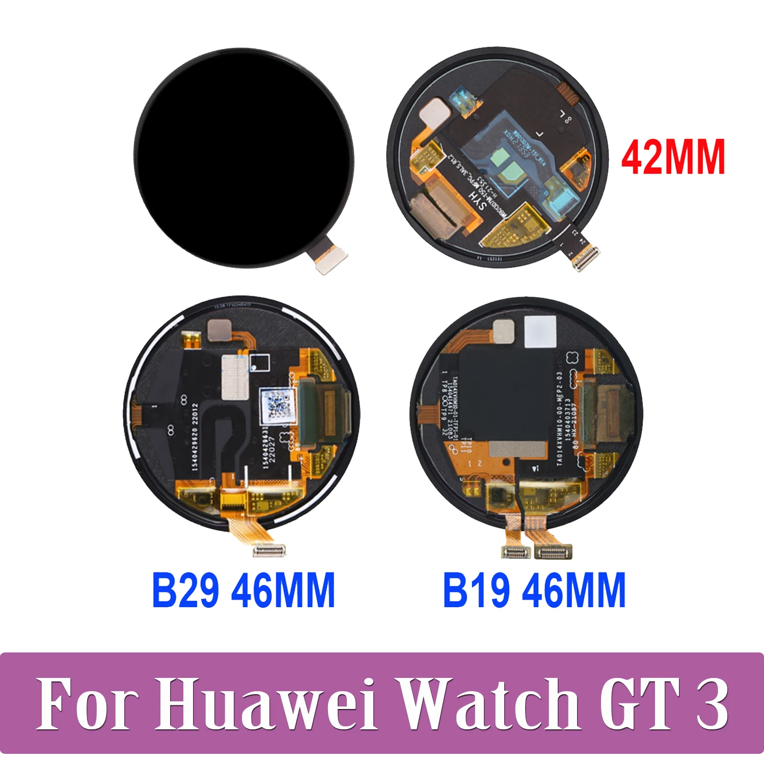 AMOLED do zegarka Huawei GT 3 wyświetlacz LCD ekran dotykowy Digitizer do zegarka Huawei GT3 MIL-B19 JPT-B19 JPT-B29 wyświetlacz