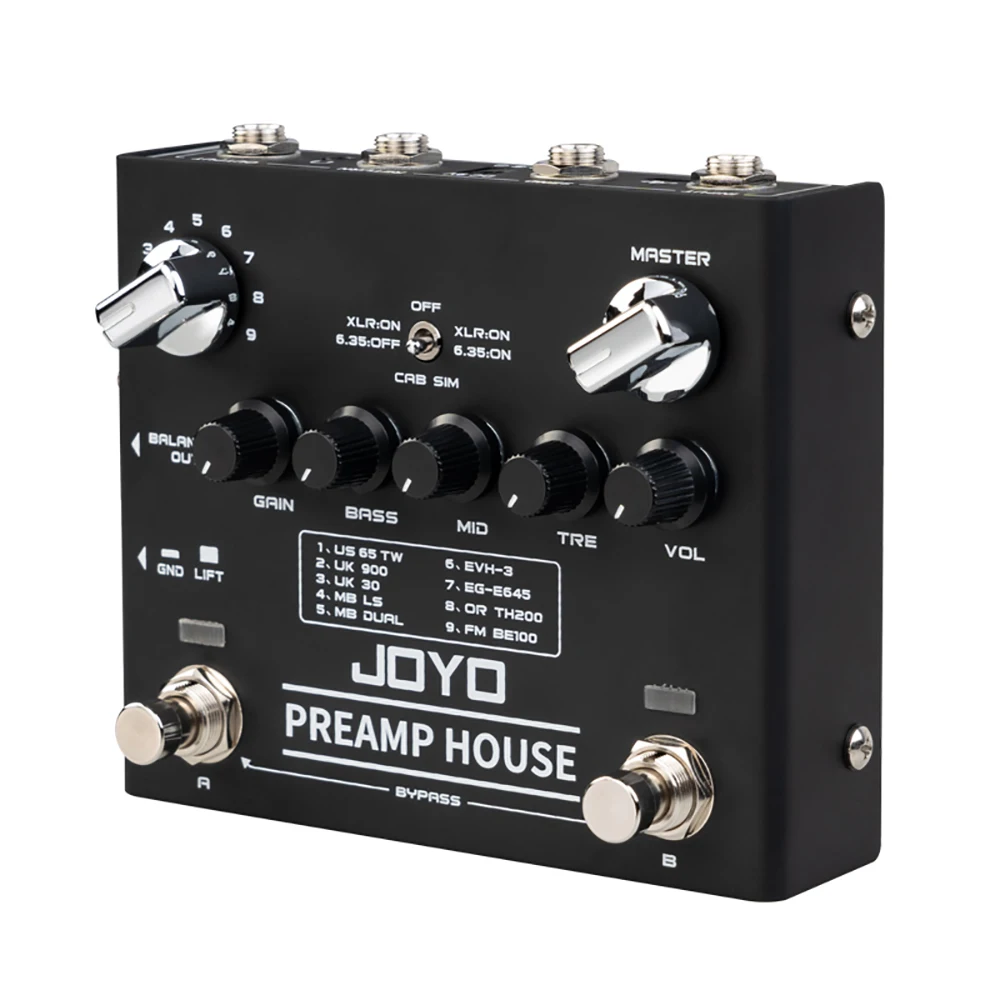 

JOYO R-15 Preamp House Electric Guitar Pedal 18 Tones Dual-Channel Distortion Clean Lonestar Effect Stringed Instrument Parts