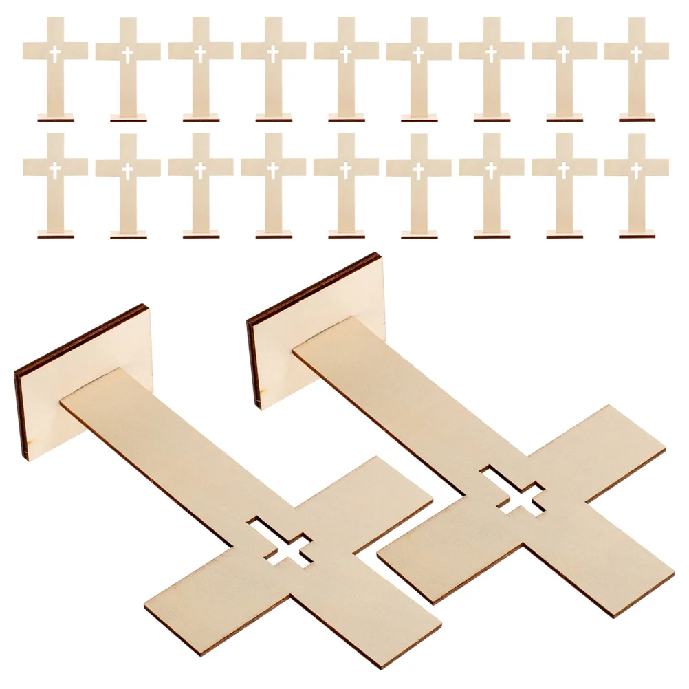 

Wooden Crosses Crafts Standing Tabletop Cross Catholic Spiritual Religious Cross Unfinished Wooden Cross Ornaments