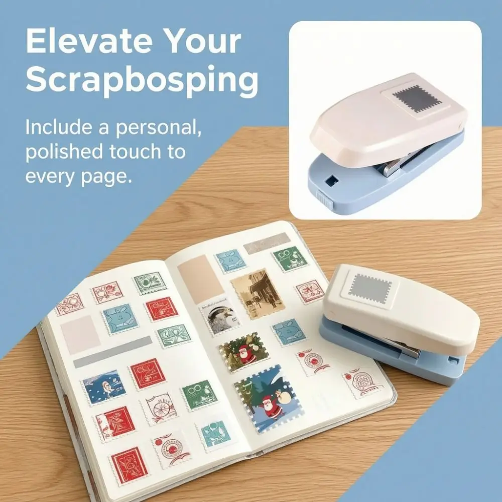 DIY Tools Large Rectangular Stamp Punch Handheld Multi-functional Stamp Cutter Durable DIY Paper Crafting Tool Card Making