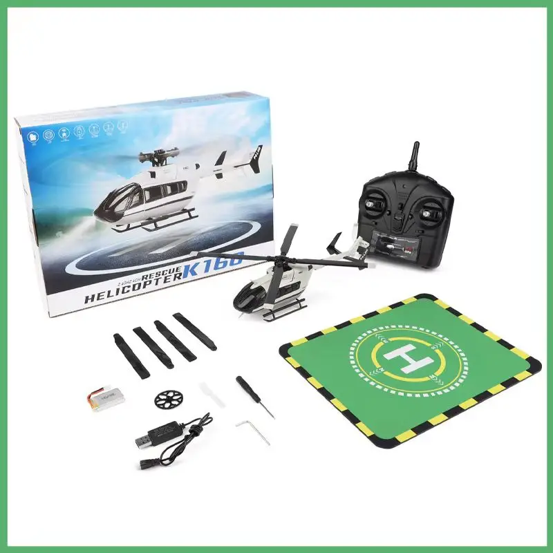 WL K160 RC avion 4 canaux 6G hélicoptère RC sans brosse EC-145 RTF modèle avion canalisé armé une clé décollage et atterrissage cadeau