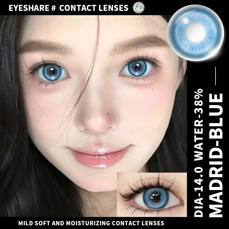 EYESHARE 2 Stück Cosplay farbige Kontaktlinsen für Augen, Halloween, farbige Schüler, Anime-Augen, blaue Kontaktlinsen, rot, niedliche Kontaktlinsen – Detail 3