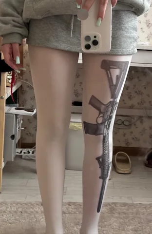 Y2K Stocks – collants à motif de lettres pour femmes, chaussettes Punk noires et blanches, fines et transparentes, Medias JK, célébrités d'internet, Lingerie pour femmes