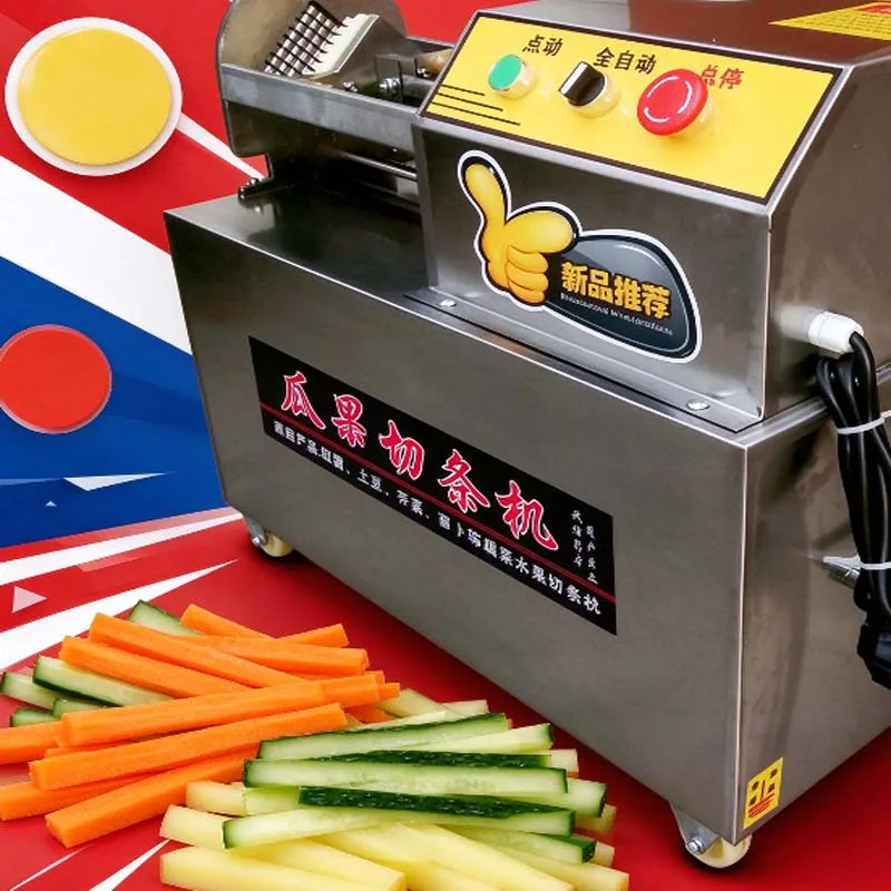 Kitchen Radish Potato Strip Cutter Machine Multifunction French Fries Machine Electric Fries Cutting Machine