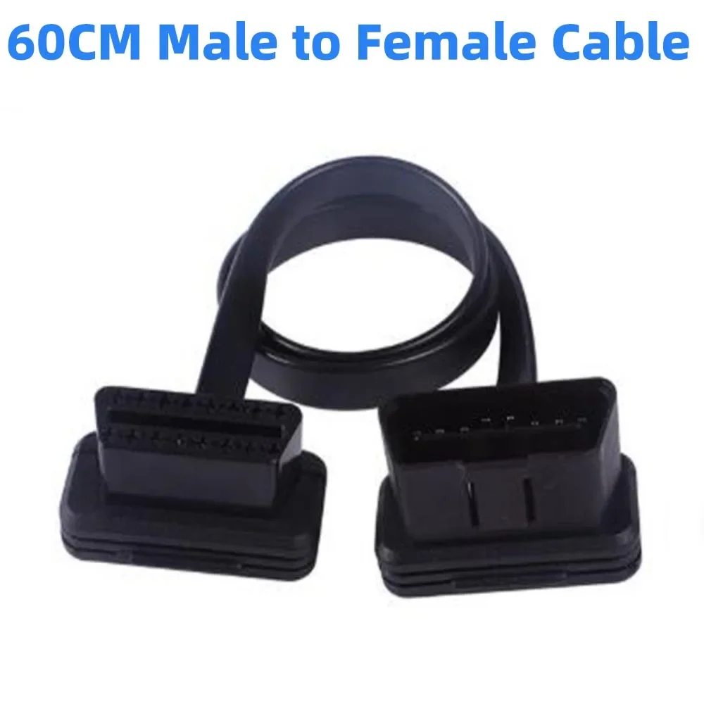 Length 30CM/60CM OBD2 16Pin Female/male Connector to Opening OBD Cable OBDII OBD-ii ODB2 16 Pin OBD 2 Adaptor with ELM327 WIFI