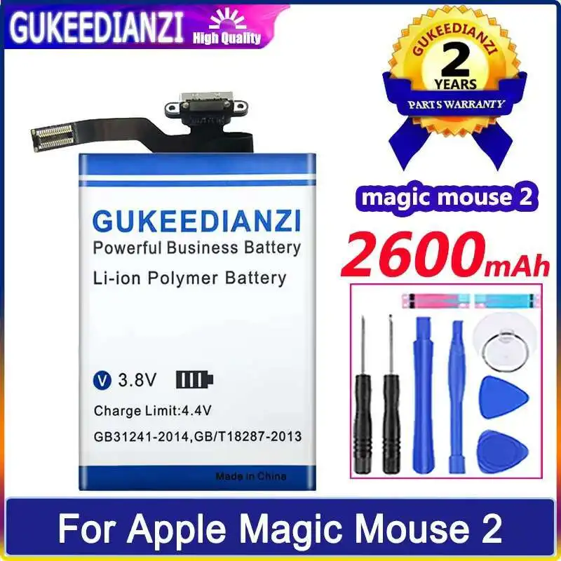 

Wireless Mouse Battery For Apple Magic 2 A1672 020-00634 020-00633 Premium Replacement 2600Mah