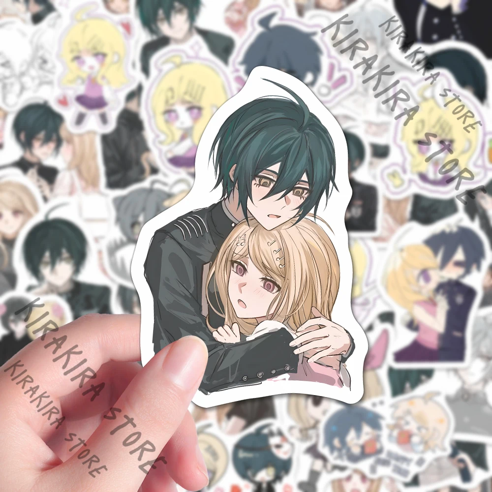 Danganronpa Kaede Akamatsu Saihara Shuichi ملصقات مقاومة للماء ملصق Anaxa أنيمي لتقوم بها بنفسك ملصق مائي تأثيري الحلي 69 قطعة تزين #2
