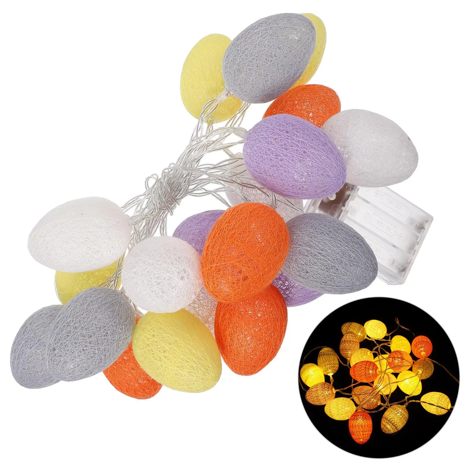 20 Light Decorative String Lights 3.3M Colorful LED Chain for Home Bedroom Dining Table Easter Tree Party Lasting Safe