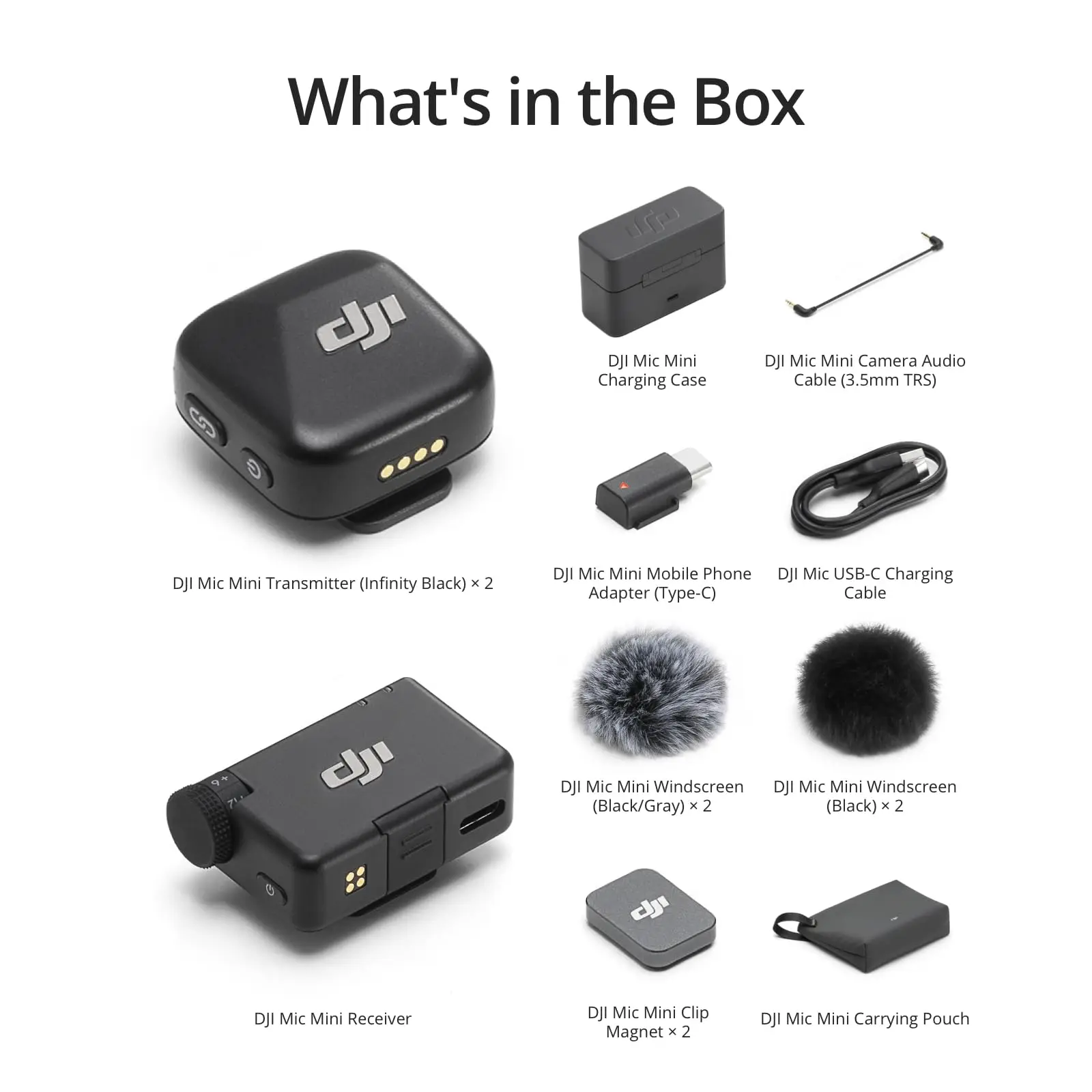 DJI Mic Mini (2 TX + 1 RX + Charging Case), Ultralight, Detail-Rich Audio 48h Use, Noise Cancelling, Automatic Limiting, Wireless Microphone for Camera/Phone/Vlog/Streaming image 7