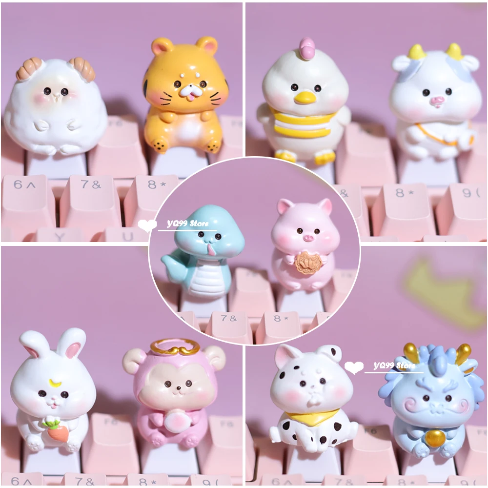 

Animal Keycaps Custom OEM Profile Personality Three-Dimensional Cute keycap for Mechanical Keyboard - PBT & Cherry Mx Compatible