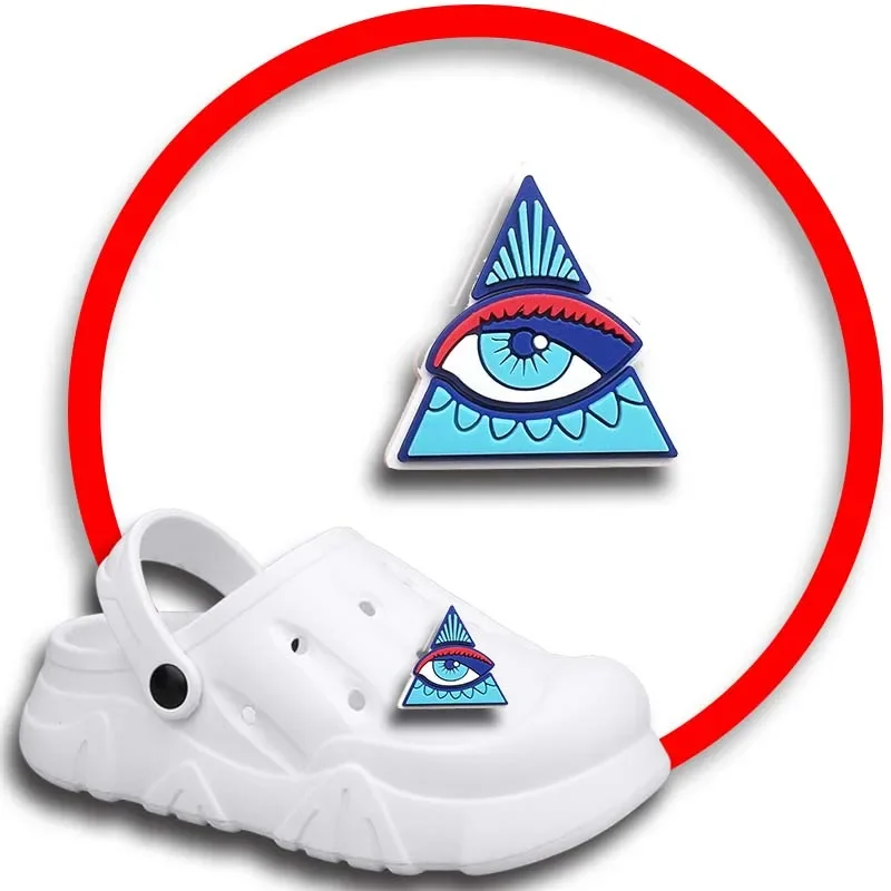 Blue Eyes Shoe Charms for Crocs Sandals Women Clogs Pins Shoe Decorations Accessory Men Badges Boys Girls Kids Shoes Accessories