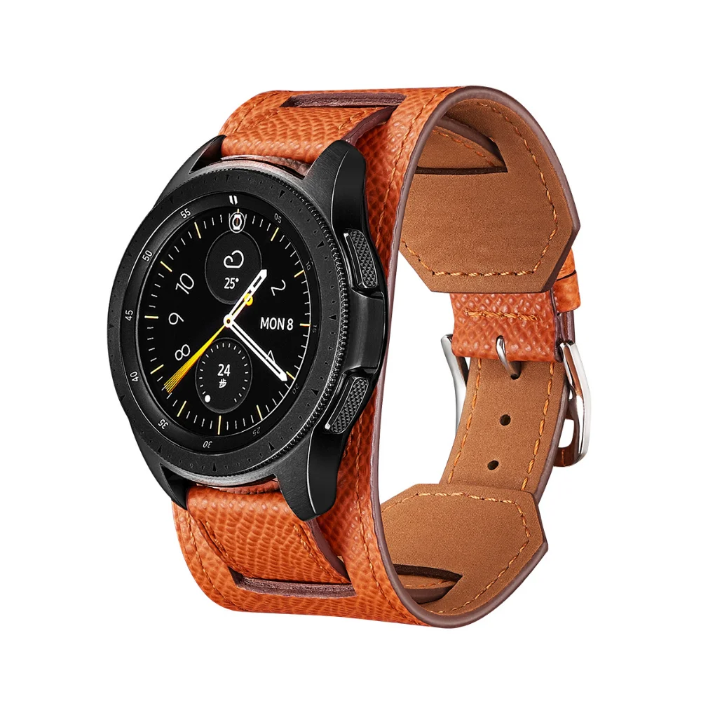 22mm 20mm Leather Strap For Samsung Galaxy Watch 4/5/Active 2 44mm 40mm/3/Gear S3 Watchband Huawei Watch 4/3/GT2 Pro/Amazfit GTR