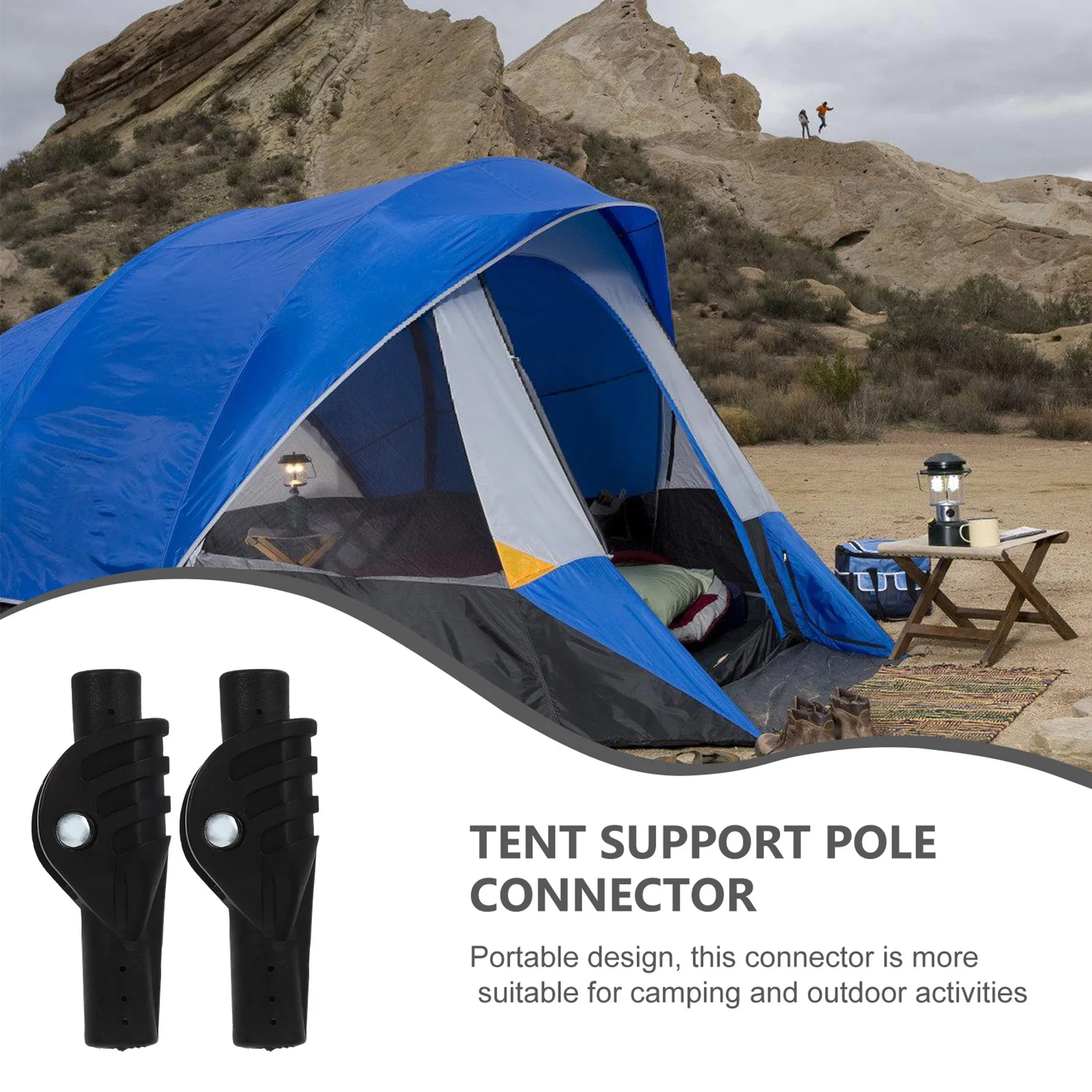 

2Pcs Tent Connector Nylon Folding Joint Corrosion Resistant Outdoor Tent Support Rod Repair Parts Nylon Connector
