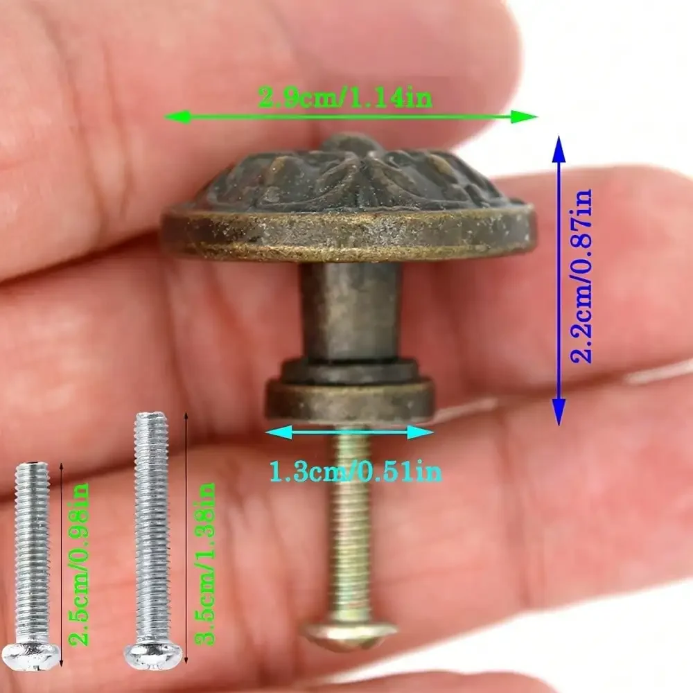 8 шт. винтажные ручки для ящиков и комода, ручки для ящиков для тумбочки, шкафа, ящика (одное отверстие с двумя винтами)