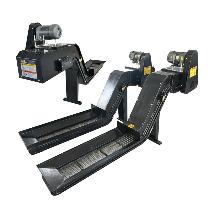 Efficient Chip Conveyor for CNC Machine Tools Mechanical Hinged Chain-Type Magnetic Chip Conveyor