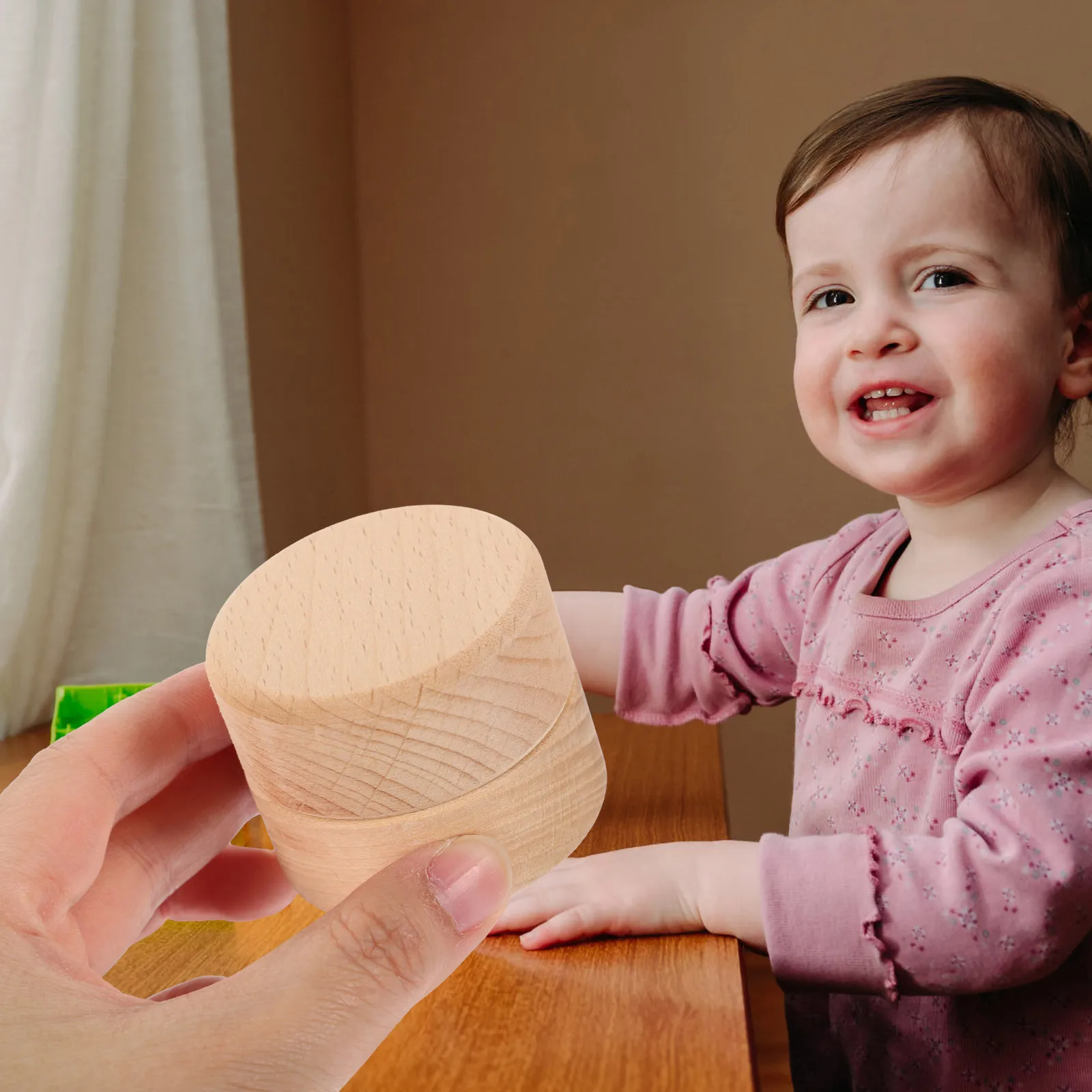 صندوق أسنان الطفل حاوية تذكار خشبية لشعر الجنين والأسنان الصغيرة منظم تخزين حلية مدمج مناسب للسفر